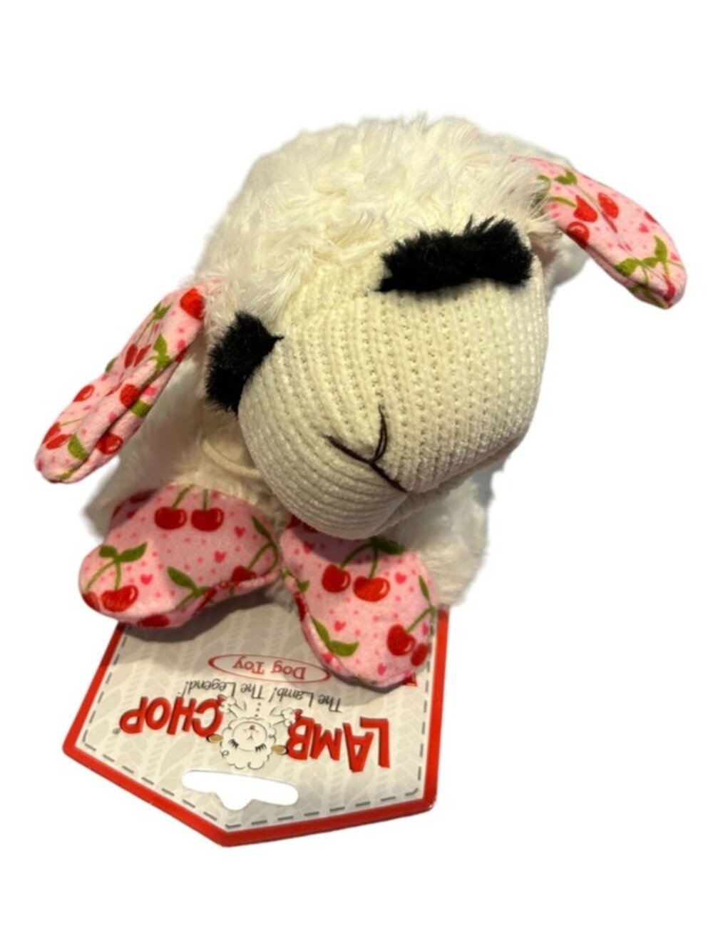 Lamb Chop Cherry Paws & Ears 11" Plush Squeak Dog Toy